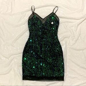 NWT Sequin party mini dress